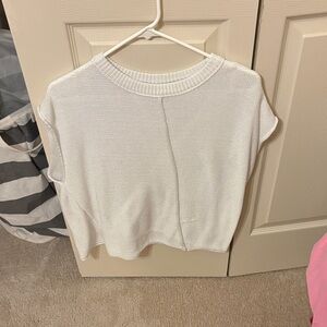 White Knit Sleeveless Top